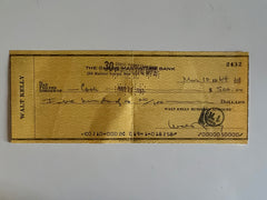 Walt Kelly signed check