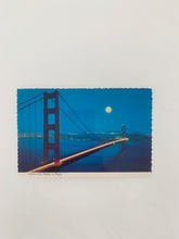 San Francisco Golden Gate Bridge at Night vintage post card