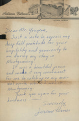 Opera Star Jerome Hines signed hand written letter