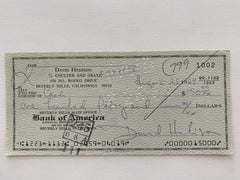 David Hedison signed check