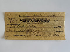 Cornel Wilde signed check