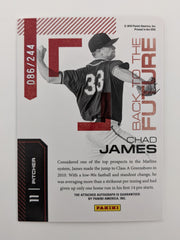 Chad James Signed Baseball Trading Card - Don Russ Elite #11 2010 - No. 86 of 244