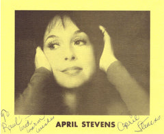Grammy Winner April Stevens signed photo