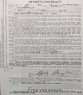 Dolly Dumplin Signed Artists Contract