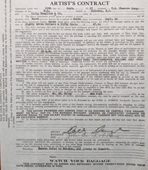 Dolly Dumplin Signed Artists Contract