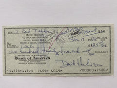 David Hedison signed check