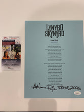 Lynyrd Skynyrd signed Artimus Pyle Freebird lyrics