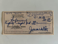 Jessica Walter signed check