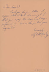 One True Thing Lizbeth Mackay signed handwritten letter