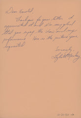 One True Thing Lizbeth Mackay signed handwritten letter