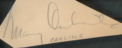 One Frightened Night Mary Carlisle signature cut