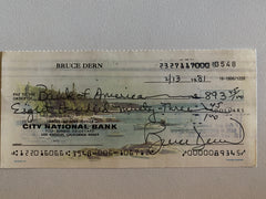 Bruce Dern signed check