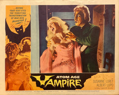 Alberto Lupo, Susanne Loret, and Sergio Fantoni "Atom Age Vampire" original Lobby Card