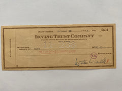 Walter Winchell signed check