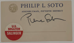 Pierre Salinger signed promo card
