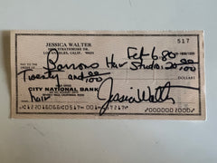 Jessica Walter signed check