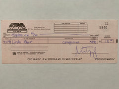 Linda Blair Star Wares consignment signed check