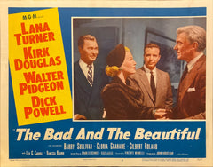 Lana Turner, Kirk Douglas, Walter Pidgeon, and Dick Powell "The Bad and the Beautiful" original Lobby Card