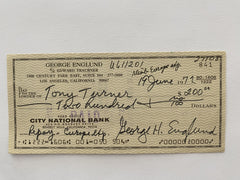 George Englund signed check