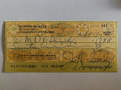 JoAnne Worley signed check