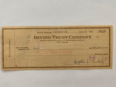 Walter Winchell signed check