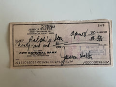 Jessica Walter signed check