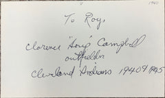 MLB player Clarence "Soup" Campbell original signature PSA DNA