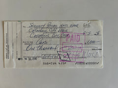 Zeppo Marx signed check