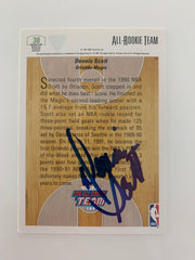 Dennis Scott signed basketball card - Sports card