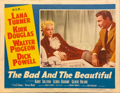 Lana Turner, Kirk Douglas, Walter Pidgeon, and Dick Powell "The Bad and the Beautiful" original Lobby Card