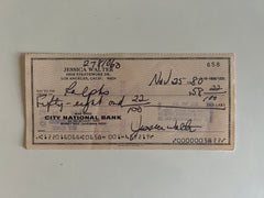 Jessica Walter signed check