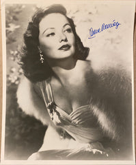 Gene Tierney signed photo