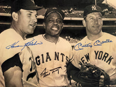 Willie Mays, Mickey Mantle and Harmon Killebrew signed photo