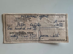 Jessica Walter signed check