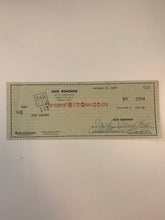 Jack Donohue signed check