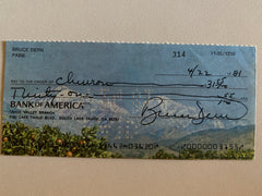 Bruce Dern signed check
