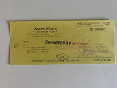 Zeppo Marx signed check