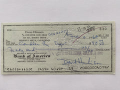 David Hedison signed check