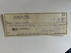 Gloria Pall signed check