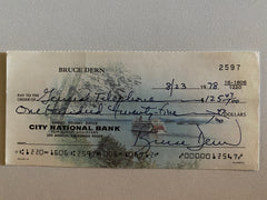 Bruce Dern signed check