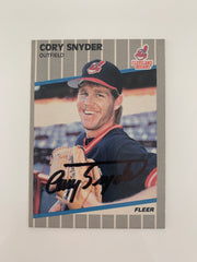 Cory Snyder signed baseball card - Sports card