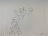 Super Sugar Crisp cereal bear original ad sketch designed by Robert "Bob" Irwin