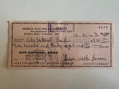Jessica Walter signed check