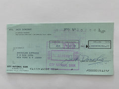 Jack Donohue signed check