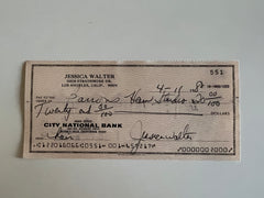 Jessica Walter signed check