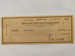 Walter Winchell signed check