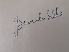 Actress Beverly Sills autograph