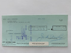 Jack Donohue signed check