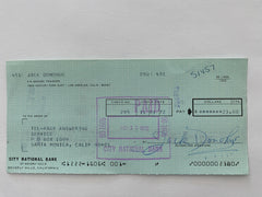 Jack Donohue signed check
