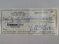 Vikki LaMotta signed check